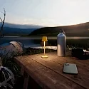 SIGOR LED-Akku-Tischleuchte NUINDIE POCKET USB-C, IP54, 21cm, 1.4W 2200K/2700K (FlexMood), mit Touch-Dimmer + USB-C, sonnengelb