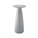 LED Akku-Tischleuchte NUFLAIR, IP54, 2.2W 2200/2700K (Flex-Mood), mit Vasen-Einsatz + Touch-Dimmer + Easy-Connect, nebelgrau