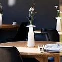 LED Akku-Tischleuchte NUFLAIR, IP54, 2.2W 2200/2700K (Flex-Mood), mit Vasen-Einsatz + Touch-Dimmer + Easy-Connect, schneeweiß