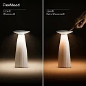 SIGOR LED Akku-Tischleuchte NUFLAIR, IP54, 2.2W 2200/2700K (Flex-Mood), mit Vasen-Einsatz + Touch-Dimmer + Easy-Connect, dünenbeige