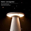 SIGOR LED Akku-Tischleuchte NUFLAIR, IP54, 2.2W 2200/2700K (Flex-Mood), mit Vasen-Einsatz + Touch-Dimmer + Easy-Connect, dünenbeige