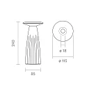 SIGOR LED Akku-Tischleuchte NUFLAIR, IP54, 2.2W 2200/2700K (Flex-Mood), mit Vasen-Einsatz + Touch-Dimmer + Easy-Connect, dünenbeige