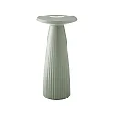 battery table lamp NUFLAIR CCT Switch, with touch dimmer, perforated IP54, sage green dimmable