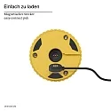 SIGOR LED Akku-Tischleuchte NUFLAIR, IP54, 2.2W 2200/2700K (Flex-Mood), mit Vasen-Einsatz + Touch-Dimmer + Easy-Connect, sonnengelb