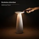 SIGOR LED Akku-Tischleuchte NUFLAIR, IP54, 2.2W 2200/2700K (Flex-Mood), mit Vasen-Einsatz + Touch-Dimmer + Easy-Connect, rostbraun