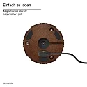 SIGOR LED Akku-Tischleuchte NUFLAIR, IP54, 2.2W 2200/2700K (Flex-Mood), mit Vasen-Einsatz + Touch-Dimmer + Easy-Connect, rostbraun