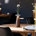 SIGOR LED Akku-Tischleuchte NUFLAIR, IP54, 2.2W 2200/2700K (Flex-Mood), mit Vasen-Einsatz + Touch-Dimmer + Easy-Connect, rostbraun