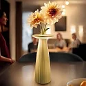 SIGOR LED Akku-Tischleuchte NUFLAIR, IP54, 2.2W 2200/2700K (Flex-Mood), mit Vasen-Einsatz + Touch-Dimmer + Easy-Connect, goldfarben
