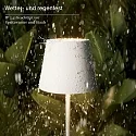SIGOR LED-Akku-Tischleuchte NUINDIE USB-C, IP54, rund, 38cm, 2.2W 2200K/2700K (FlexMood), mit Touch-Dimmer + USB-C, schneeweiß