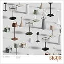 SIGOR battery table lamp NUINDIE USB-C up / down, with USB connection, CCT Switch, with touch dimmer IP54, sage green dimmable