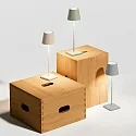 SIGOR battery table lamp NUINDIE USB-C up / down, with USB connection, CCT Switch, with touch dimmer IP54, sage green dimmable