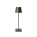 LED-Akku-Tischleuchte NUINDIE USB-C, IP54, rund, 38cm, 2.2W 2200K/2700K (FlexMood), mit Touch-Dimmer + USB-C, tannengrün