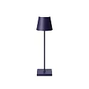 LED Akku-Tischleuchte NUINDIE USB-C, IP54, rund, 2.2W 2200K/2700K (Flex-Mood), mit Touch-Dimmer + USB-C, pflaumenblau