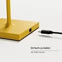 SIGOR battery table lamp NUINDIE USB-C up / down, with USB connection, CCT Switch, with touch dimmer IP54, sunny yellow dimmable