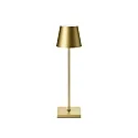 battery table lamp NUINDIE USB-C up / down, with USB connection, CCT Switch, with touch dimmer IP54, gold anodised dimmable