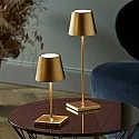 SIGOR battery table lamp NUINDIE USB-C up / down, with USB connection, CCT Switch, with touch dimmer IP54, gold anodised dimmable