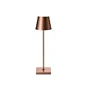 battery table lamp NUINDIE USB-C up / down, with USB connection, CCT Switch, with touch dimmer IP54, bronze anodised dimmable