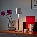 SIGOR LED Akku-Tischleuchte NUINDIE USB-C, IP54, 2.2W 2200K/2700K (Flex-Mood) 168/197lm, rund, dimmbar, roségold-eloxiert