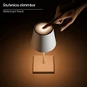 SIGOR LED Akku-Tischleuchte NUINDIE MINI USB-C, IP54, rund, 25cm, 2.2W 2200K/2700K (FlexMood), mit Touch-Dimmer + USB-C, schneeweiß