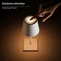SIGOR LED Akku-Tischleuchte NUINDIE MINI USB-C, IP54, 25cm, 2.2W 2200/2700K (Flex-Mood), mit Touch-Dimmer + USB-C, pflaumenblau