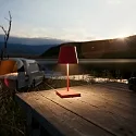 SIGOR battery table lamp NUINDIE MINI USB-C up / down, with USB connection, CCT Switch, with touch dimmer IP54, fire red dimmable