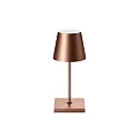 LED Akku-Tischleuchte NUINDIE MINI USB-C, IP54, rund, 25cm, 2.2W 2200K/2700K (FlexMood), mit Touch-Dimmer + USB-C