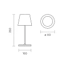 SIGOR battery table lamp NUINDIE MINI USB-C up / down, with USB connection, CCT Switch, with touch dimmer IP54