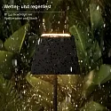 SIGOR LED Akku-Tischleuchte NUINDIE MINI USB-C, 25cm, 2,2W, Flex-Mood, 2200K/2700K, IP54, 168/197lm, Ra85, eckig, nachtschwarz