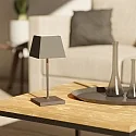 SIGOR battery table lamp NUINDIE MINI USB-C IP54, graphite grey dimmable