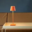 SIGOR LED-Akku-Tischleuchte NUINDIE USB-C, IP54, rund, 38cm, 2.2W 2200K/2700K (FlexMood), mit Touch-Dimmer + USB-C, glutorange