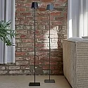SIGOR LED-Akku-Stehleuchte NUINDIE USB-C, IP54, 120cm, 2.2W 2200K/2700K (FlexMood), mit Touch-Dimmer + USB-C, graphitgrau