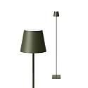 SIGOR LED-Akku-Stehleuchte NUINDIE USB-C, IP54, 120cm, 2.2W 2200K/2700K (FlexMood), mit Touch-Dimmer + USB-C, tannengrün