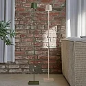 SIGOR LED-Akku-Stehleuchte NUINDIE USB-C, IP54, 120cm, 2.2W 2200K/2700K (FlexMood), mit Touch-Dimmer + USB-C, tannengrün