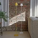 SIGOR LED-Akku-Stehleuchte NUINDIE USB-C, IP54, 120cm, 2.2W 2200K/2700K (FlexMood), mit Touch-Dimmer + USB-C, sonnengelb