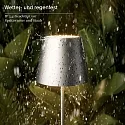 SIGOR LED-Akku-Stehleuchte NUINDIE USB-C, IP54, 120cm, 2.2W 2200K/2700K (FlexMood), mit Touch-Dimmer + USB-C, silberfarben
