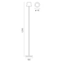 SIGOR LED-Akku-Stehleuchte NUINDIE USB-C, IP54, 120cm, 2.2W 2200K/2700K (FlexMood), mit Touch-Dimmer + USB-C, bronzefarben