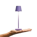 SIGOR LED Akku-Tischleuchte NUINDIE POCKET USB-C, 21cm, 1,4W Flex-Mood, 2200/2700K, 130lm, IP54, dimmbar, veilchenlila