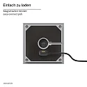 SIGOR LED-Akku-Tischleuchte NUTALIS, IP54, 2.8W 2200/2700K (FlexMood) 130lm, Easy-Connect, dimmbar, nebelgrau