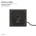 SIGOR LED-Akku-Tischleuchte NUTALIS, IP54, 2.8W 2200/2700K (FlexMood) 130lm, Easy-Connect, dimmbar, graphitgrau
