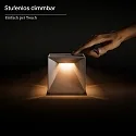 SIGOR battery table lamp NUTALIS 10X10CM cube shape, CCT Switch, with touch dimmer, with charger IP54, sage green dimmable