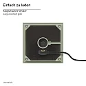 SIGOR battery table lamp NUTALIS 10X10CM cube shape, CCT Switch, with touch dimmer, with charger IP54, sage green dimmable
