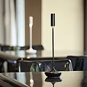 SIGOR LED Akku-Tischleuchte NUCANDLE, IP54, 30cm / Ø 8.5 - 2.07cm, 3.7V, 1.6W 2700K 180lm, Touch-Dimmer, keramikschwarz, glänzend