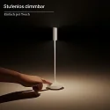 SIGOR LED Akku-Tischleuchte NUCANDLE, IP54, 30cm / Ø 8.5 - 2.07cm, 3.7V, 1.6W 2700K 180lm, Touch-Dimmer, keramikschwarz, glänzend