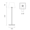 SIGOR Ersatzfuß NUINDIE USB-C 31 cm, IP54, schneeweiß