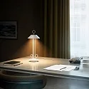 SIGOR Outdoor LED Akku-Tischleuchte NUDIDEROT, IP54, 2.2W 2200/2700K (Flex-Mood), mit Touch-Dimmer + Easy-Connect, schneeweiß