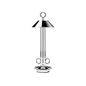 Outdoor LED Akku-Tischleuchte NUDIDEROT, IP54, 2.2W 2200/2700K (Flex-Mood), mit Touch-Dimmer + Easy-Connect, chrom