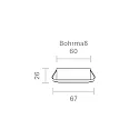 LED Möbel-Einbau-Downlight DILED 60, IP20, Ø 6.7cm, 5W 3000K 330lm 36°, CRi 95, dimmbar starr, schwarz