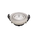 LED Einbauleuchte DILED 68, IP20, Ø 8.5cm, 6W 2700K 370lm 36°, CRi 95, dimmbar, schwenkbar, stahl