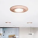 SIGOR LED Einbauleuchte DILED 68, IP20, Ø 8.5cm, 6W 3000K 380lm 36°, CRi 95, dimmbar, schwenkbar, stahl