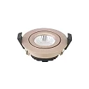 LED Einbauleuchte DILED 68, IP20, Ø 8.5cm, 6W 3000K 380lm 36°, CRi 95, dimmbar, schwenkbar, champagner